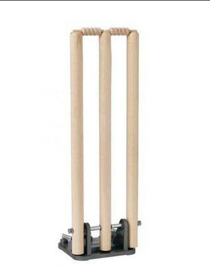 WOODEN CRICKET STUMPS WITH SRPINGS